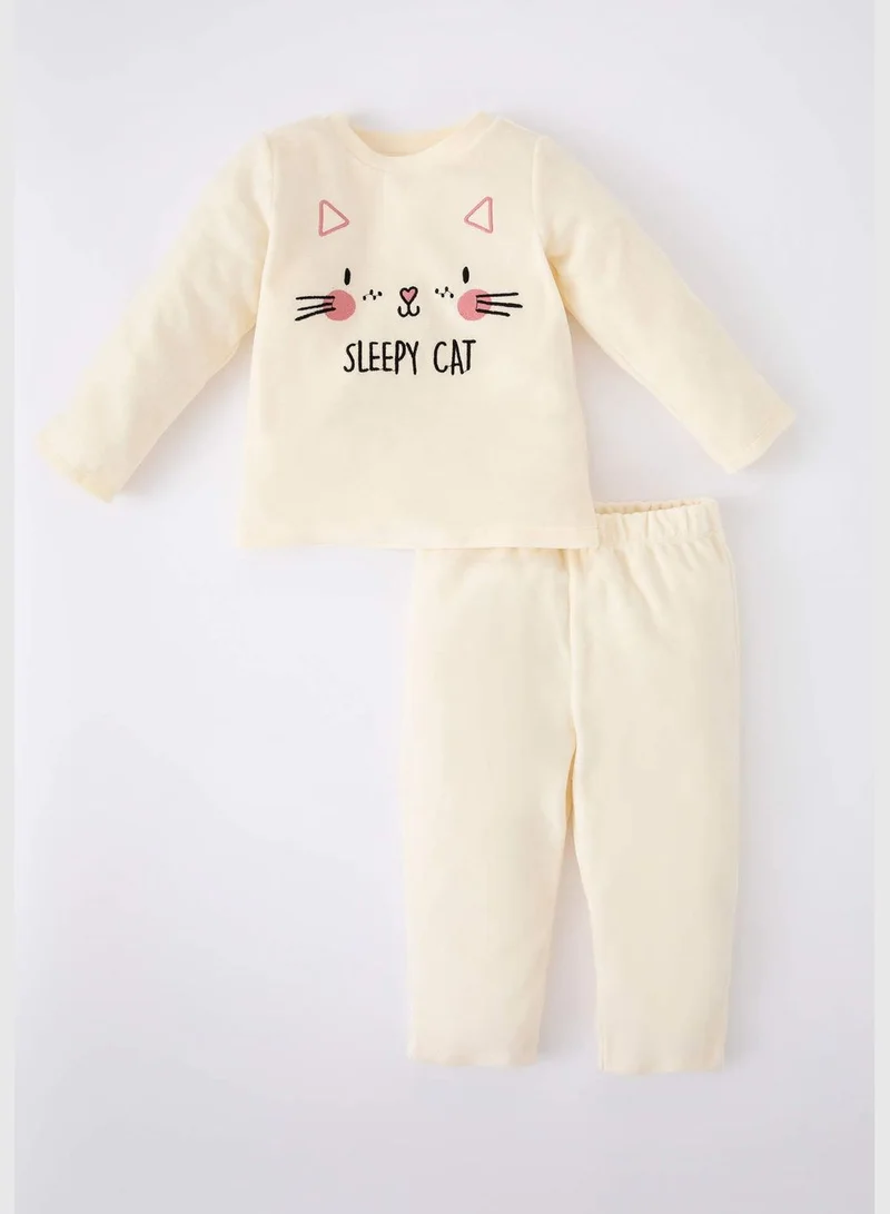 DeFacto 2 Pack BabyGirl Regular Fit Bike Neck Pyjamas