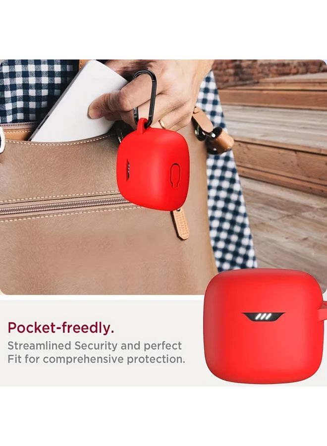 حالة واقية لسماعات الأذن JBL TUNE FLEX باللون الأبيض مع غطاء صدمات مجاني مزود بخطاف - Image 5