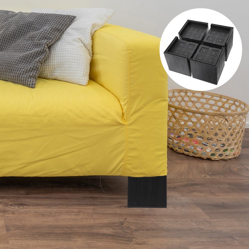 8 pcs Furniture Risers Rubber Bed Risers Table Chair Height Lift Riser - Image 1