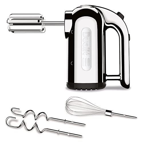 Dualit Hand Mixer - 300W- Strong Grip Handle - Attachments Included - Integral Plug Storage - 4 Speed Settings - Repairable gears - Flat Beaters, Dough Hooks, Balloon Whisk - Image 1