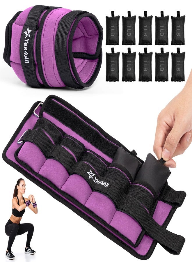 Yes4All Adjustable Wrist & Ankle Weights 3.5/5 LB Pair, Leg Weights for Women & Men, Weighted Arm Bands with Removable Sandbags for Fitness, Pilates, Walking, Strength Training - Versatile Colors - Image 1