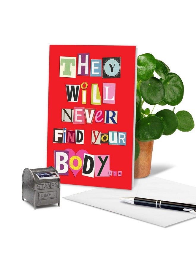 NobleWorks - Happy Anniversary Greeting Card Funny Romantic Wedding Anniversary Card For Husband Or Wife Humor Couple'S Anniversary Wedding Card Never Find Your Body C5456Ang - Image 1