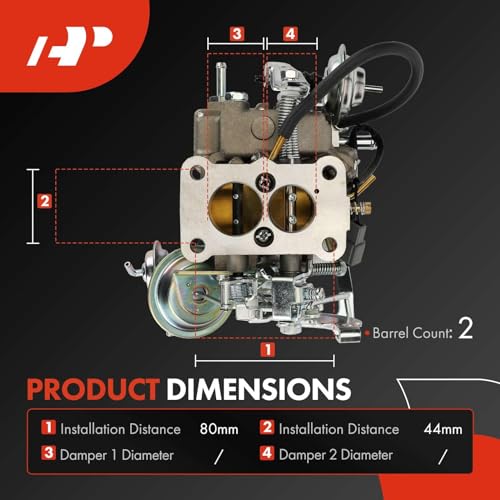 A-Premium 2 Barrel Carburetor Compatible with Toyota Corolla 1984-1987, 2E Corolla 1985-1999, Tercel/Corsa/Starlet 1984-1990, 1.3L 1.5L 1.6L 1.8L, Replace# 2110011190, 2110011191, Mechanical Choke - Image 2