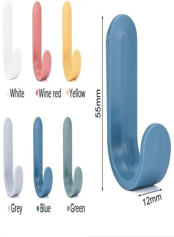 PARVY Wall Towel Plastic Hook, Adhesive Hooks, Hooks for Hanging, self Adhesive Hook, Wall hangings, Kitchen Accessories Items, Clothes Hanging, Sticky Photo Frame Hangers, Strong Hanger(12 PCS) - Image 4