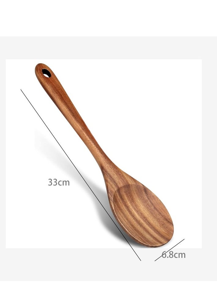 Generic - Large Wooden Spoon 33cm, for Cooking Mixing Spoon ,Serving Spoons Big Non Stick Wood Spoon ,Spatula Long Handle Spoon ,Stirring Cooking Spoon - Image 1