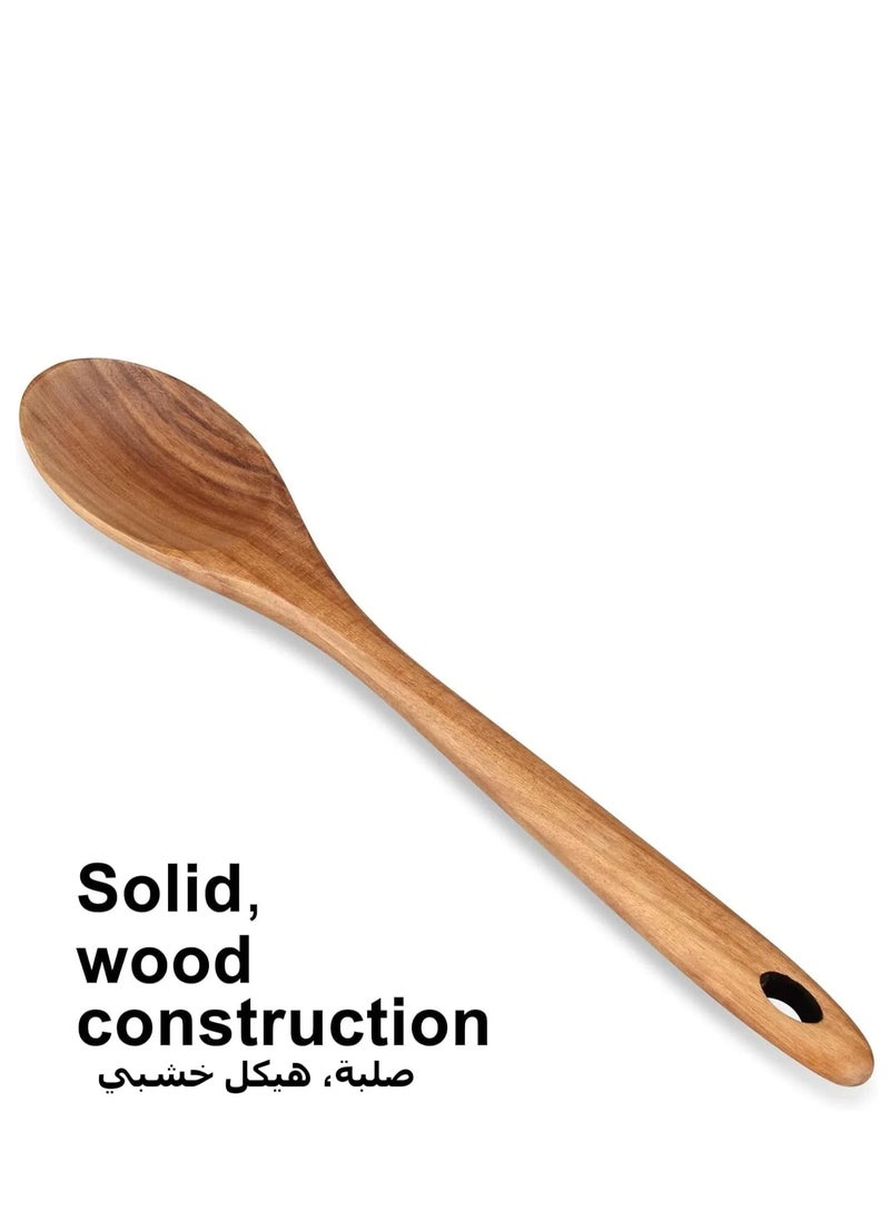 Generic - Large Wooden Spoon 33cm, for Cooking Mixing Spoon ,Serving Spoons Big Non Stick Wood Spoon ,Spatula Long Handle Spoon ,Stirring Cooking Spoon - Image 1