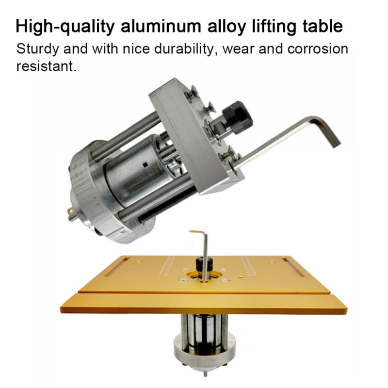 Router Lift Table: 50mm Lifting Height High-quality Aluminum Alloy Sturdy Durable - Wear & Corrosion Resistant Router Lift for Woodworking Novices and Professionals - Image 5