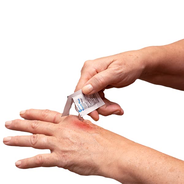 Globe جل حروق جلوب مع الألوة 0.9 جرام، عبوات (علبة من 144) جل الإسعافات الأولية المتقدم لتخفيف مؤقت للحروق الطفيفة والجروح والخدوش - Image 3