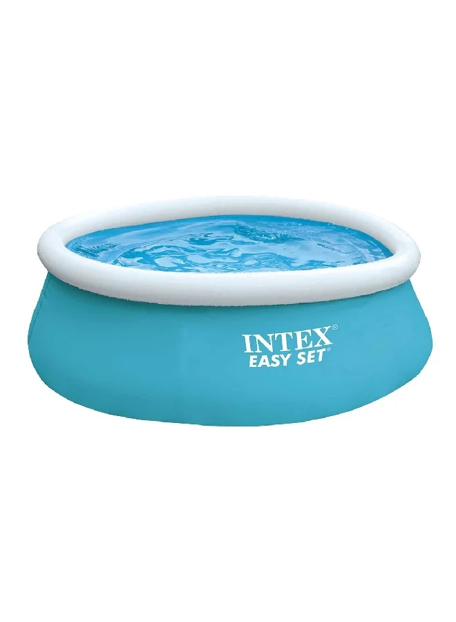 INTEX Easy Set Round Inflatable Puncture Resistant Pool Blue 886 L