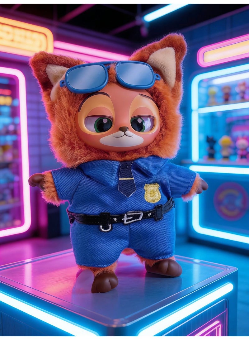 Halamodo Zootopia Blind Box Officer Nick Plush Doll Blind Box, Plush Toy Action Figure Blind Box, Unveil The Mysterious Surprise, Collectible Toy, Decorations, Holiday Birthday Gifts for Girls and Boys, 18cm - Image 3