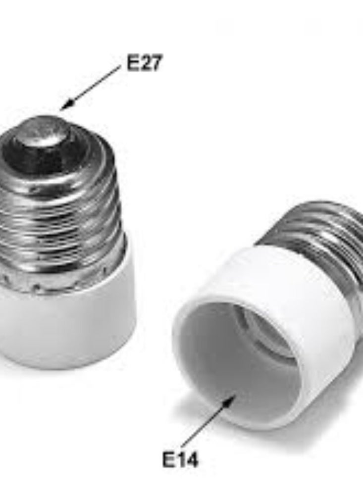 KNP E27 to E14 Bulb Holder Pack of 1 provides a convenient solution for converting E27 (medium Edison screw) sockets to E14 (small Edison screw) sockets.