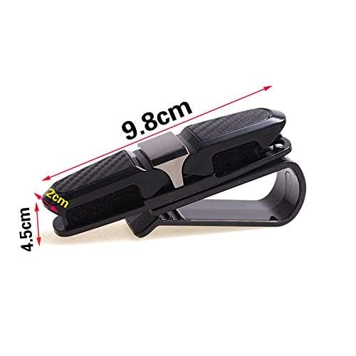 Roy Car Sun Visor Glasses Clip Holder 180 Degree Rotation and Carbon Fibber Design Finish Black Car Sunglass Clip Holder for Nissan - Image 3