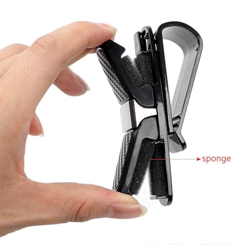 Roy Car Sun Visor Glasses Clip Holder 180 Degree Rotation and Carbon Fibber Design Finish Black Car Sunglass Clip Holder for Nissan - Image 5