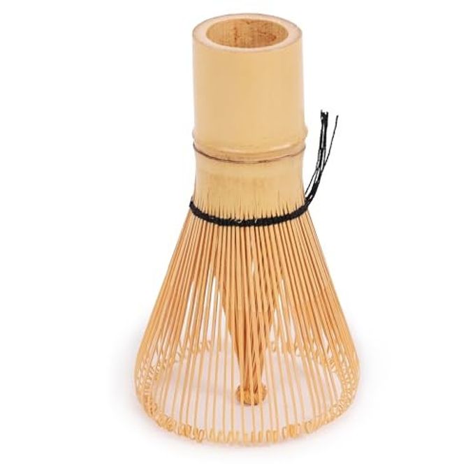 BambooMN Japanese Matcha Whisk Chasen - Traditional Handcurled 100 Tate Matcha Utensil - Golden Brown - 1 Piece