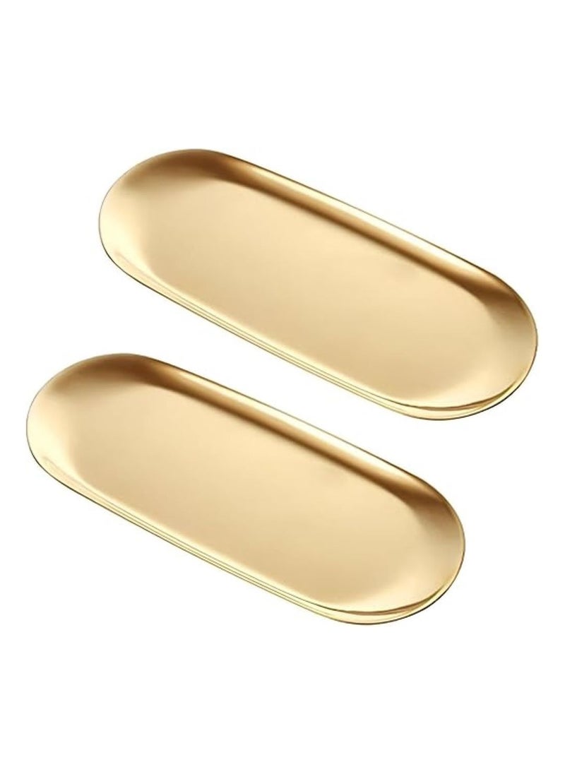 Generic - 4 Golden Rectangular Serving Tray Different Sizes - Image 1