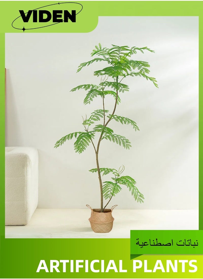 Viden - 160 CM Artificial Tree Fake Flower Pot Fake Tree Decoration Green Belt Realistic Jacaranda Plastic Basin Home Decoration Office Indoor Outdoor Balcony Living Room - Image 1