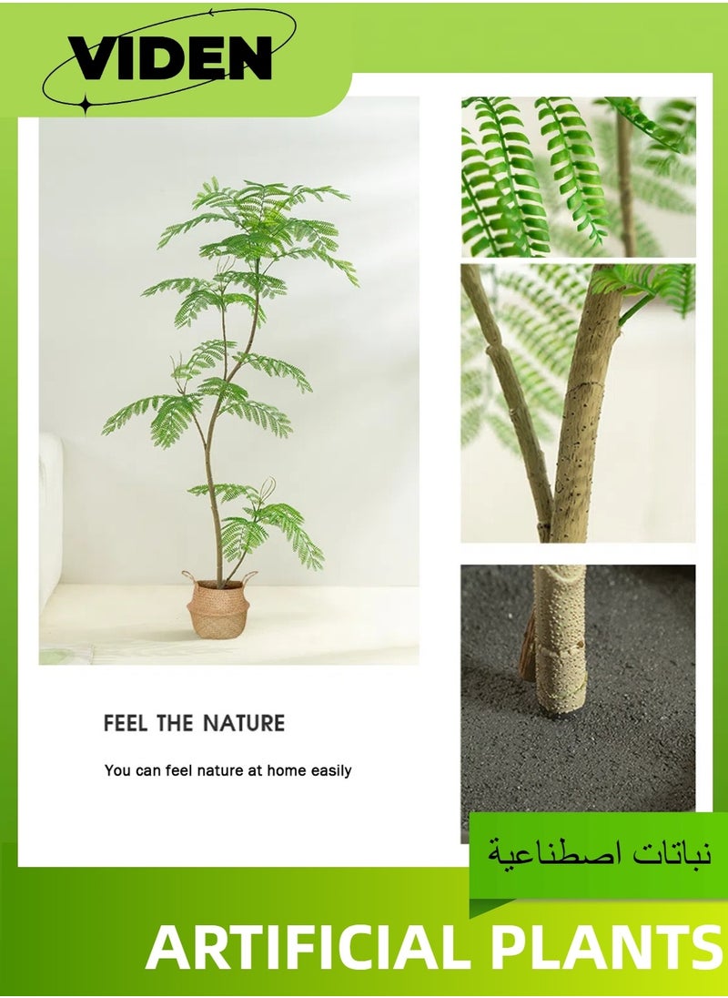Viden - 160 CM Artificial Tree Fake Flower Pot Fake Tree Decoration Green Belt Realistic Jacaranda Plastic Basin Home Decoration Office Indoor Outdoor Balcony Living Room - Image 1