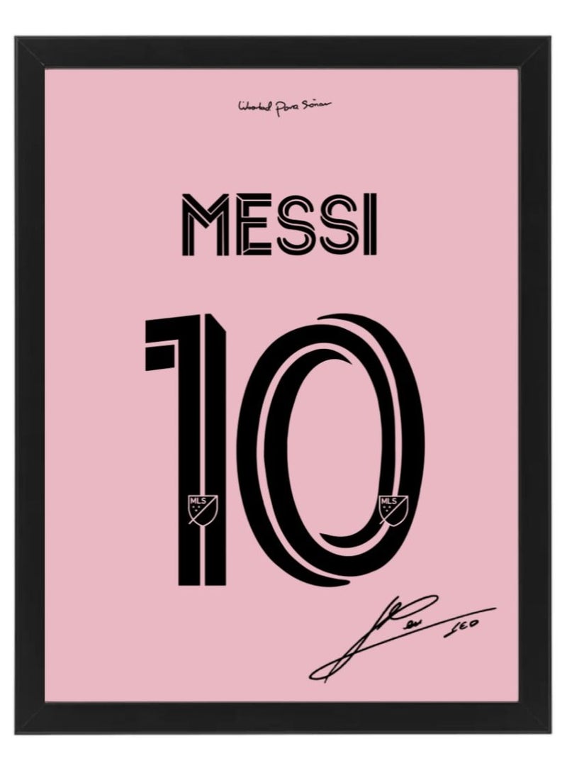 Set of 3, Ronaldo - Messi - Neymar Autographed Jersey Poster with Frame 50x40cm