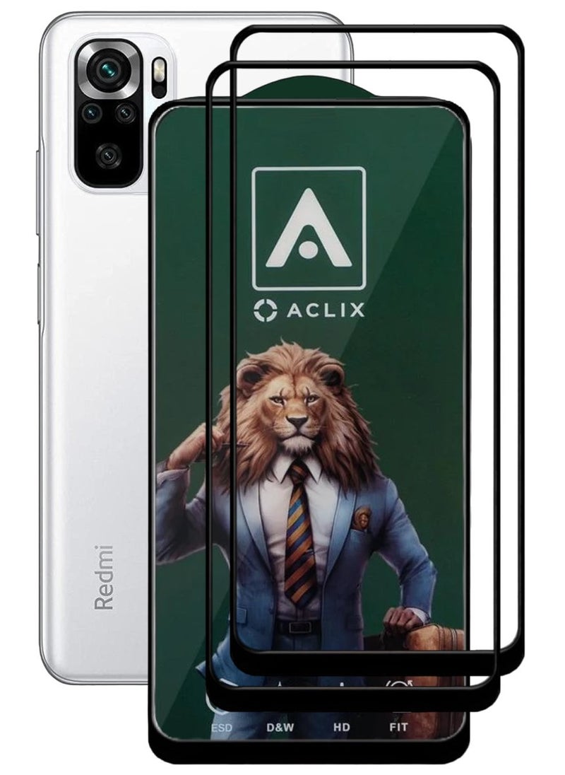 ACLIX 2 Pieces Antistatic ESD Dustproof Premium Quality High Definition Tempered Glass Screen Protector Designed For Xiaomi Redmi Note  10 - Image 1