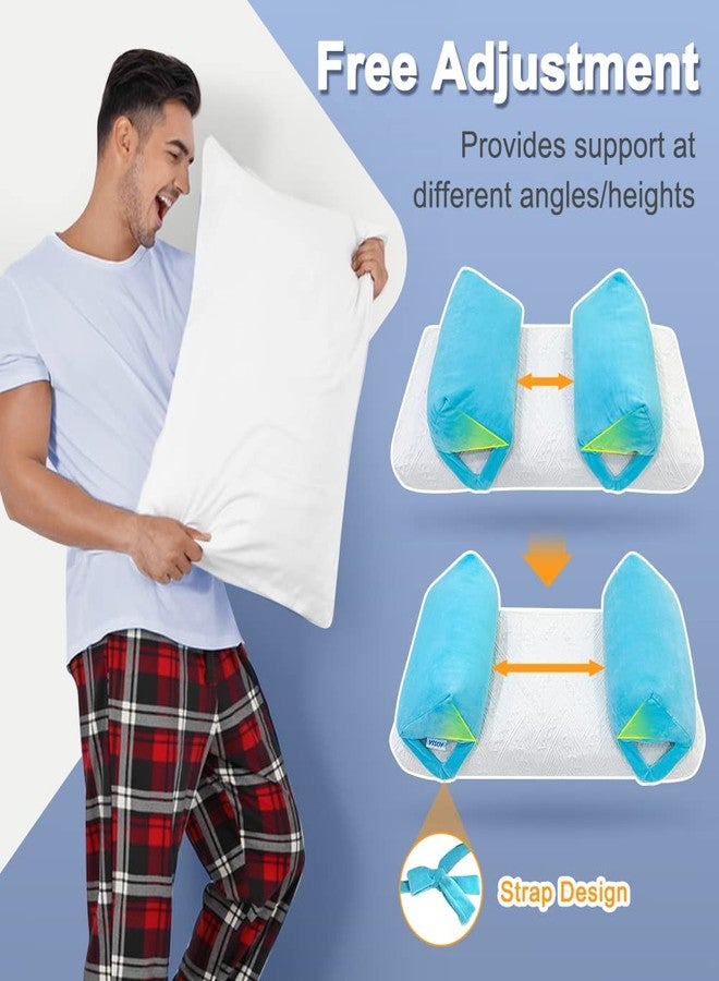 AOSSA وسادة تثبيت الرقبة AOSSA للنوم - مثلث مائل للوجه للأعلى لتحديد وضع الرأس والرقبة، للتعافي بعد الجراحة وتدريب النوم على الظهر لمكافحة التجاعيد - Image 2