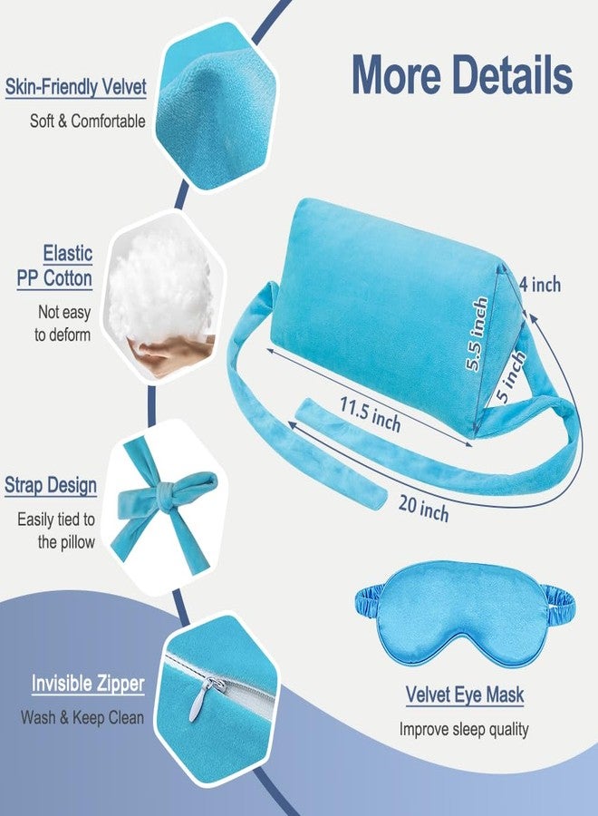 AOSSA وسادة تثبيت الرقبة AOSSA للنوم - مثلث مائل للوجه للأعلى لتحديد وضع الرأس والرقبة، للتعافي بعد الجراحة وتدريب النوم على الظهر لمكافحة التجاعيد - Image 5