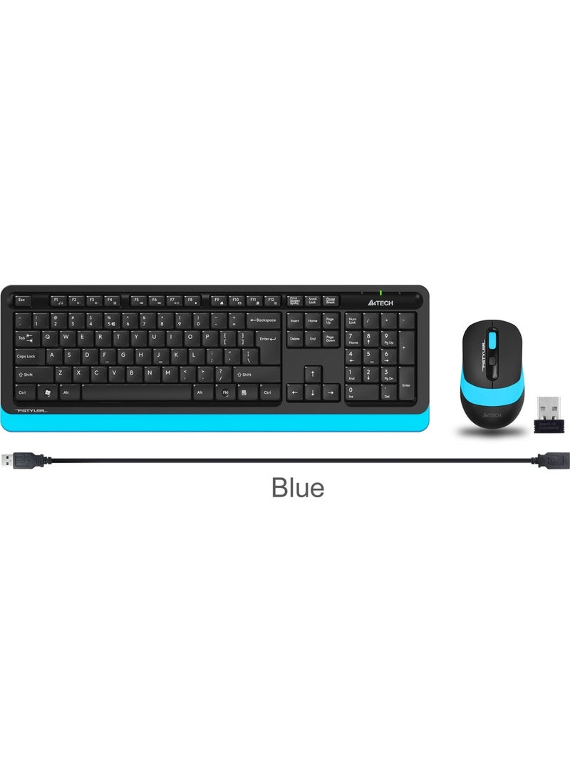 A4TECH A4 Tech FG1010 2.4g Blue Q Fn-Mm Klv+Optical Mouse Set  - Image 1