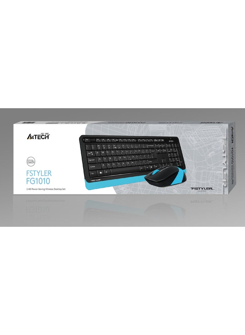 A4TECH A4 Tech FG1010 2.4g Blue Q Fn-Mm Klv+Optical Mouse Set  - Image 2