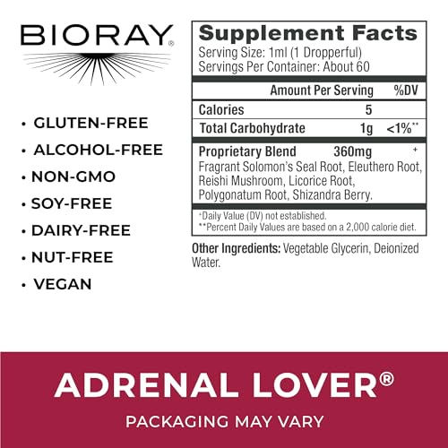 BIORAY Adult Daily Adrenal Lover - 2 fl oz - Traditional Chinese Kidney Yin Tonic - Non-GMO, Vegetarian, Gluten Free, Alcohol Free - Image 2