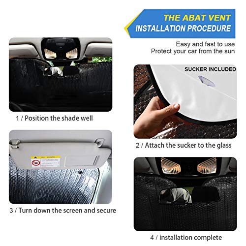 Oarencol Women Eyes Eyelash Car Windshield Sun Shade Foldable UV Ray Sun Visor Protector Sunshade to Keep Your Vehicle Cool (55" x 27.6") - Image 5