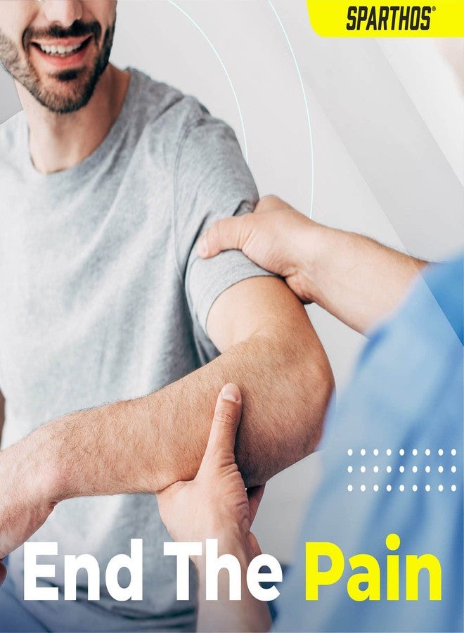 Sparthos Elbow Compression Sleeves (Pair) - Tendonitis Golfer's Tennis Elbow Brace Support for Men and Women Protect in Sports Golf Bowling Baseball Volleyball Gym Workout Weightlifting (Black-S) - Image 2