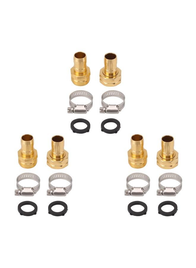 3 Set Garden Hose Repair Kit Hose Repair Connector with Clamps for 3/4 5/8 Garden Hose