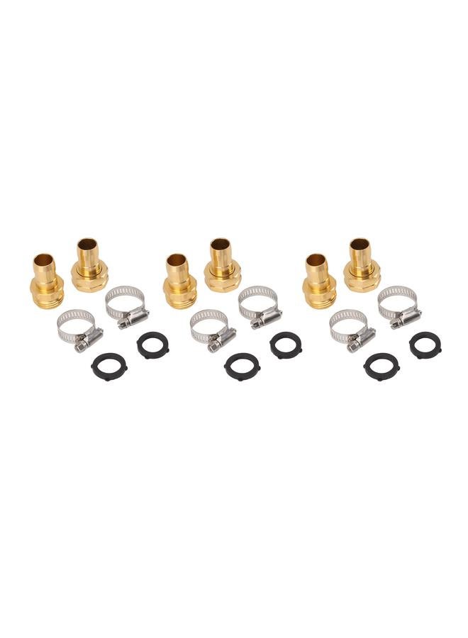 3 Set Garden Hose Repair Kit Hose Repair Connector with Clamps for 3/4 5/8 Garden Hose