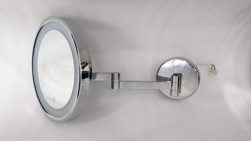 DOLPHY DOLPHY One Side 3X Wall Mounted Touch Screen Lighted Makeup Vanity Mirror 10 inch Magnifying Mirror Come with 3 Color Lighting Modes  - Image 4