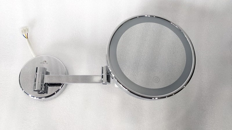 DOLPHY DOLPHY One Side 3X Wall Mounted Touch Screen Lighted Makeup Vanity Mirror 10 inch Magnifying Mirror Come with 3 Color Lighting Modes  - Image 2
