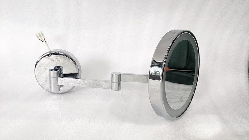 DOLPHY DOLPHY One Side 3X Wall Mounted Touch Screen Lighted Makeup Vanity Mirror 10 inch Magnifying Mirror Come with 3 Color Lighting Modes  - Image 3