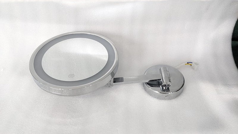 DOLPHY DOLPHY One Side 3X Wall Mounted Touch Screen Lighted Makeup Vanity Mirror 10 inch Magnifying Mirror Come with 3 Color Lighting Modes  - Image 5