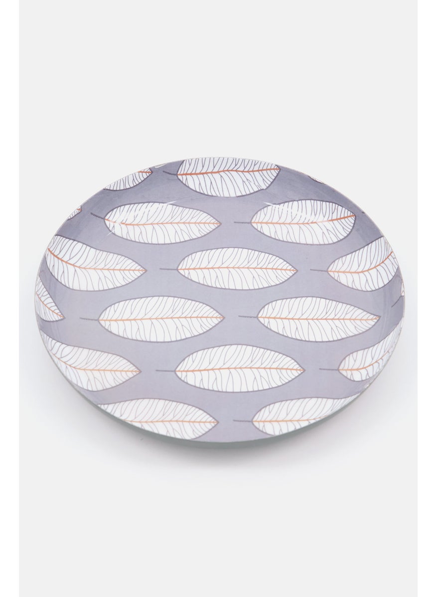 Round Leaf Printed Plate 21 x 3 cm, Grey - pzsku/ZA48635EB6EC12948AC49Z/45/_/1732871660/fc844c9f-753c-4902-adf9-5883c8d9878d