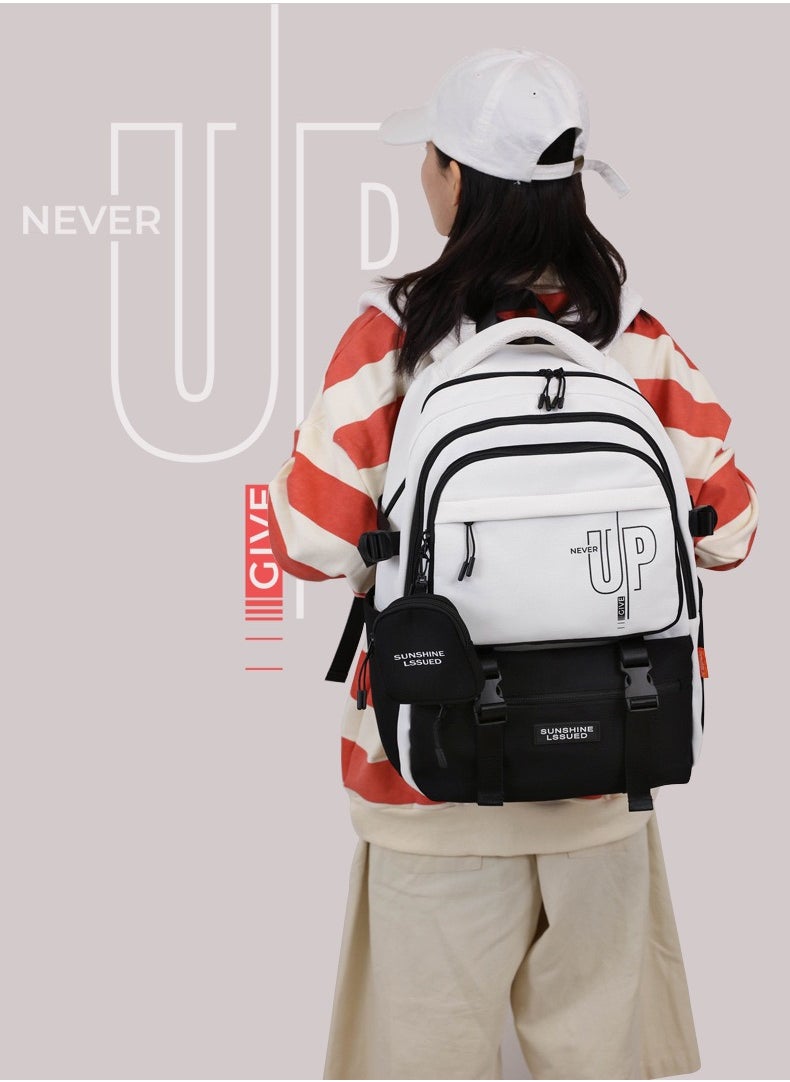 Generic - 8070 Large Capacity Waterproof Outdoor Young Backpack Bag - Black - Image 1