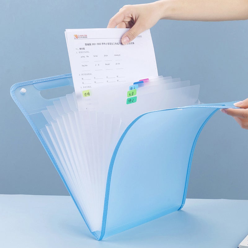 Organ Bag Test Paper Storage Bag Folder Student A4 Folder Large Capacity Storage Book Multi-Layer Vertical Portable - Image 3