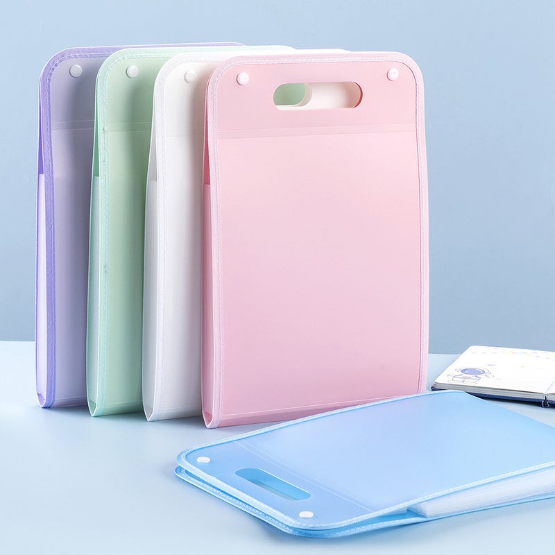 Organ Bag Test Paper Storage Bag Folder Student A4 Folder Large Capacity Storage Book Multi-Layer Vertical Portable - Image 5