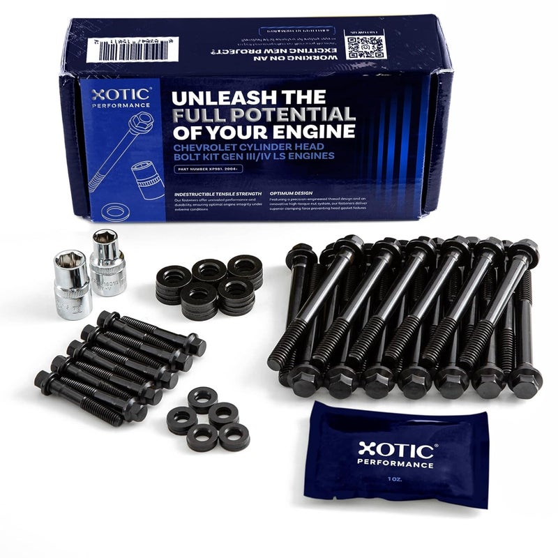 Xotic Performance Store Cylinder Head Bolts Kit for 2004+ Chevrolet Gen III IV LS Engines 4.8L, 5.3L, 5.7L, 6.0L, 6.2L - ™ XP981 - Image 1