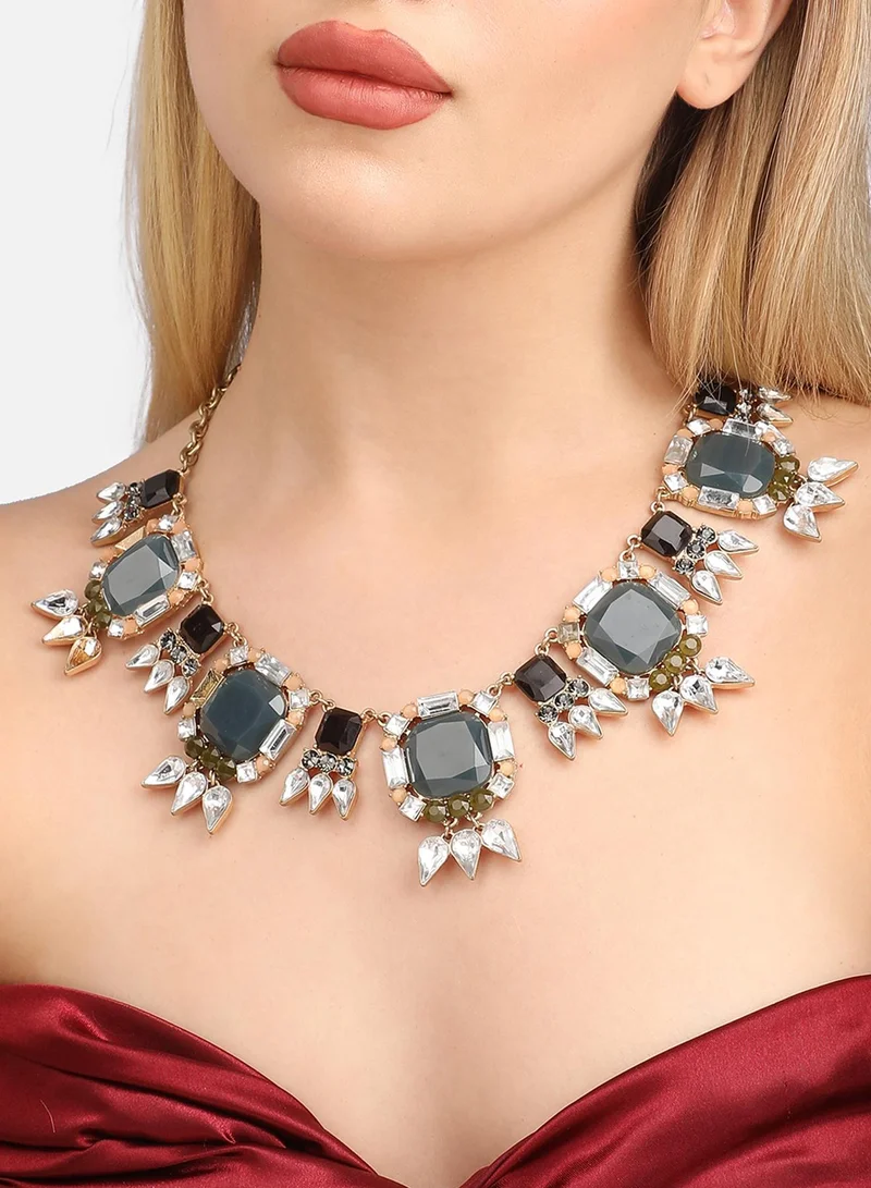 SOHI Designer Statement Stone Artificial Necklace Jewellery