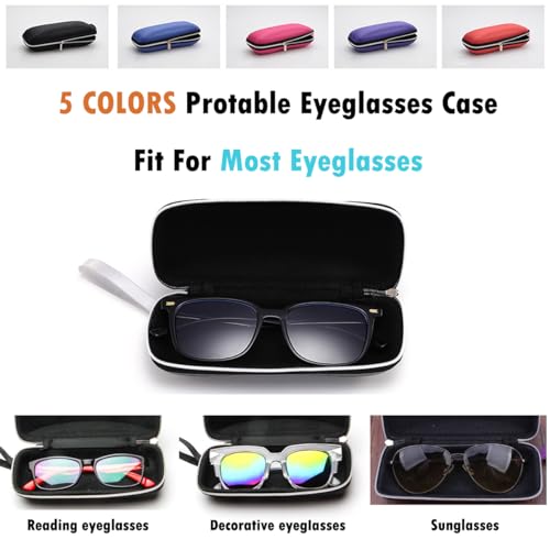 LRZCGB Zipper Eyeglasses Case, Honeycomb Glasses Sunglasses Case Box Protector for Men & Women or Children(Black) - Image 4