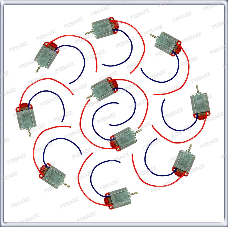 PGSA2Z® 10 Pieces DC Toy Motor High-Speed 3V to 6V for Electronics Project & Toys and RC Cars Use - Image 4