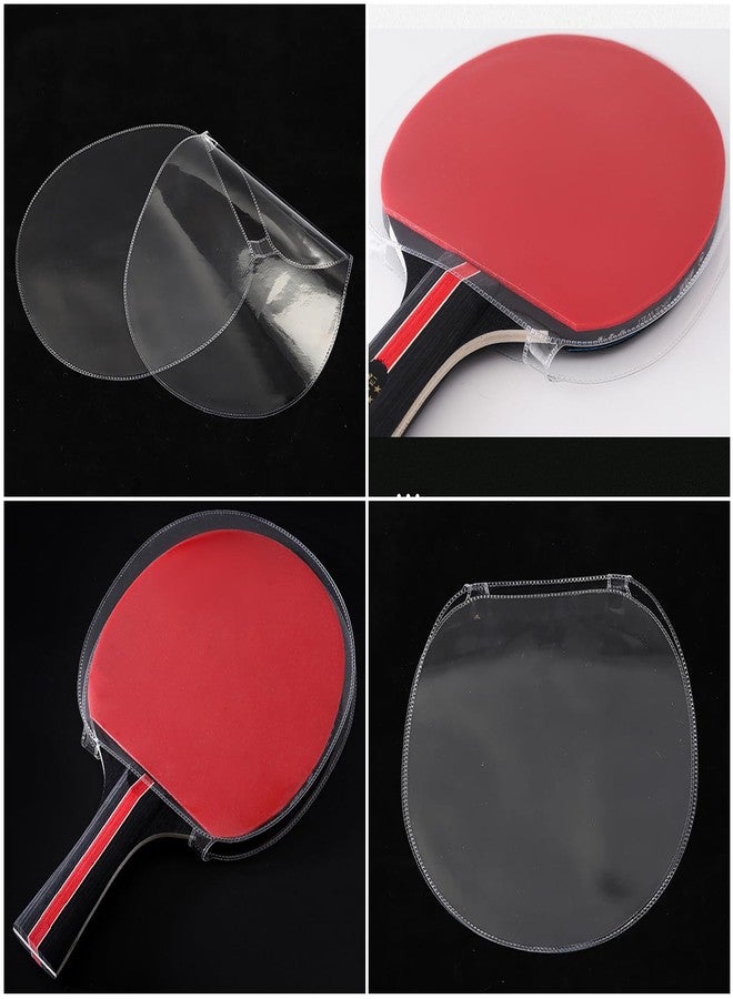 SquEqu 4 Pack Ping Pong Paddles Protector Film Transparent Non-Sticky Table Tennis Rackets Rubber Protective Film for Table Tennis Racket Rubber Sponge Care Kit PingPong Paddle Cleaner Cleaning Kit - Image 5