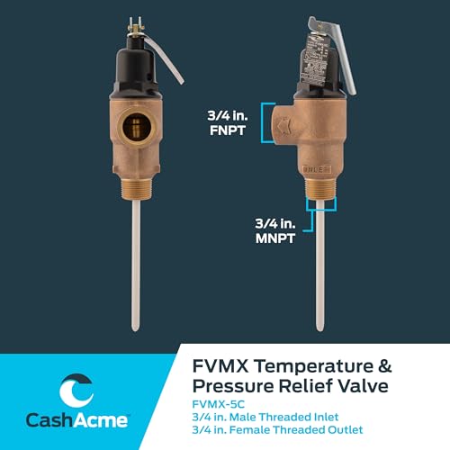 Cash Acme 3/4 Inch FVMX-5C Male Inlet Relief Valve, Bronze Plumbing Fitting, 16934-0150 - Image 5