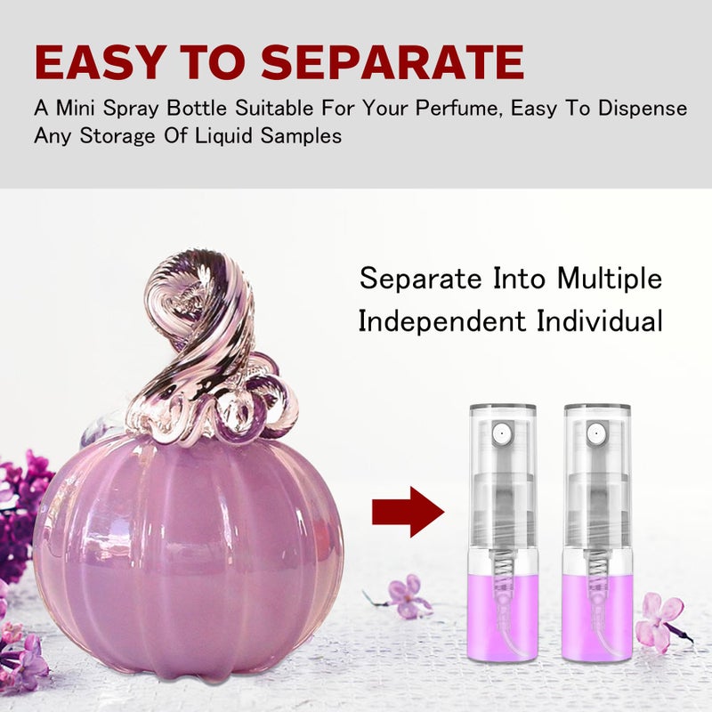 Csdtylh Mini Spray Bottle 2ml, Refillable Glass Spray Bottle, Glass Bottle Atomizer, Perfume Mouthwash Atomizer for Cleaning Refillable Container for Travel, Essential Oils, Perfume 60 Pcs, 2ml - Image 4