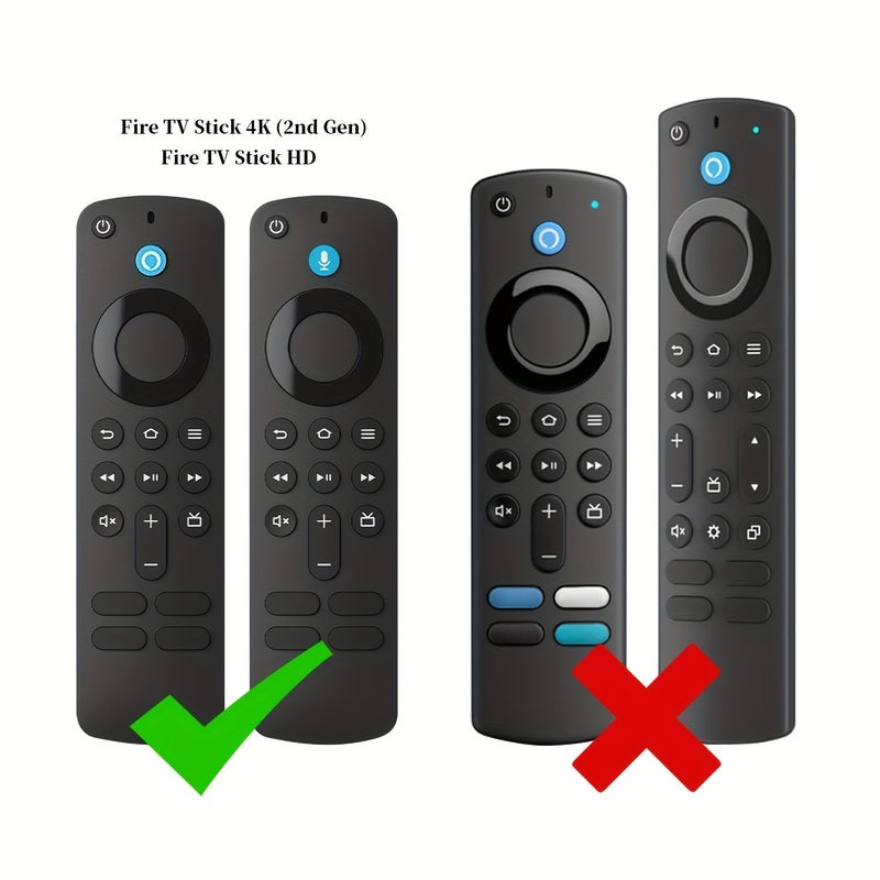 Silicone Protective Case For Fire TV Stick 4K 2nd Gen Remote Control Black - Image 3