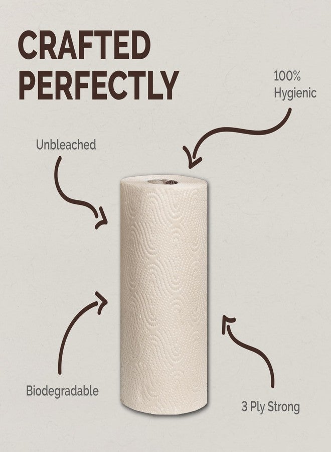 Origami Good Karma 2 Ply 2 in 1 Kitchen Tissue Paper Roll | Unbleached, Biodegradable & Super Absorbent for Spotless Cleaning | Ideal for Multi Purpose Use Pack of 2 (75 Pulls Per Roll, 300 Sheets) - Image 4