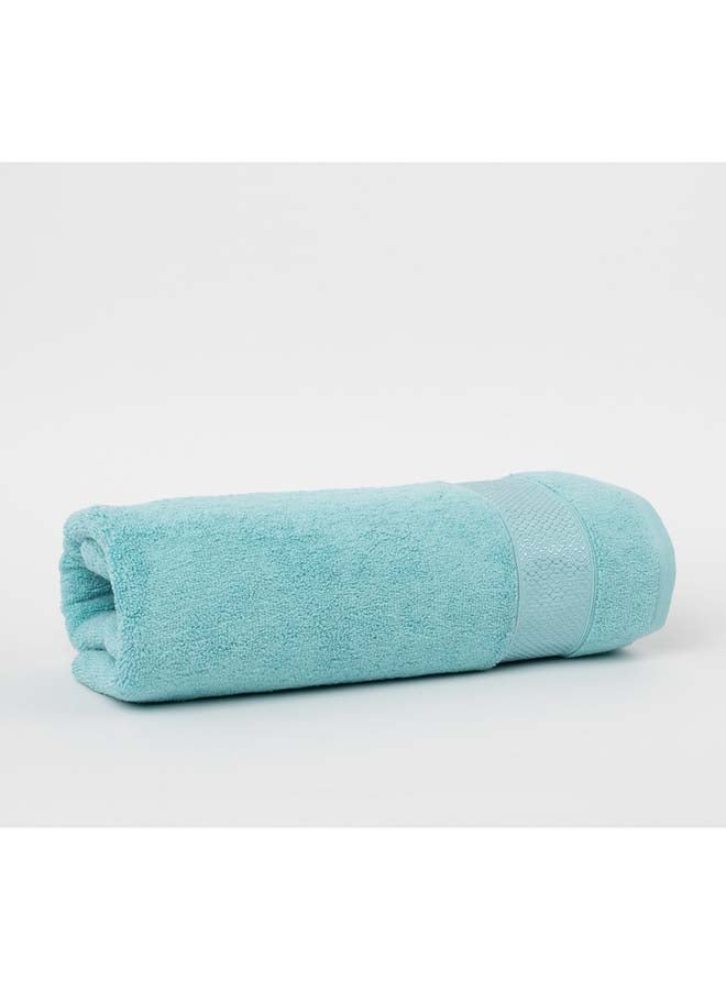 White Rose منشفة فاخرة - 600 جرام لكل متر مربع - 100% قطن تيري - منشفة استحمام 80x160 سم - لمسة متميزة - تجفيف سريع - امتصاص فائق - تركواز  - Image 4